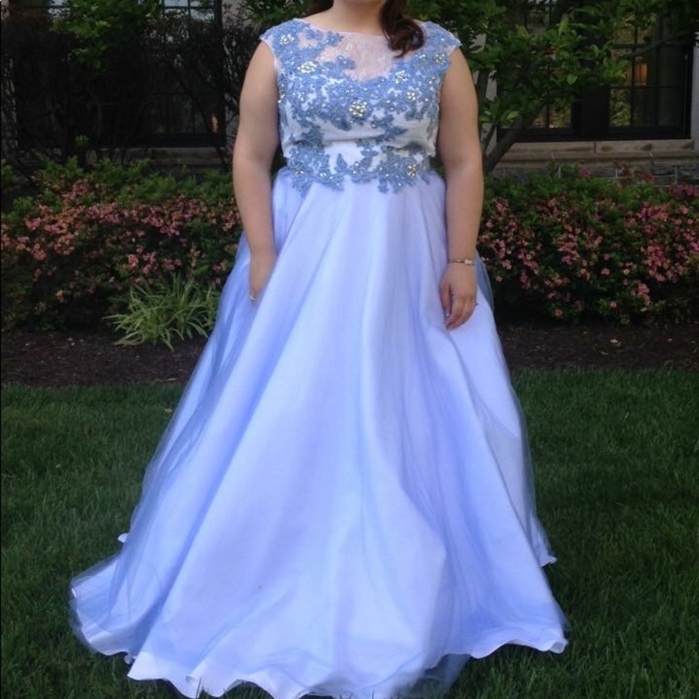 Blue Ball Gown Prom Dress
